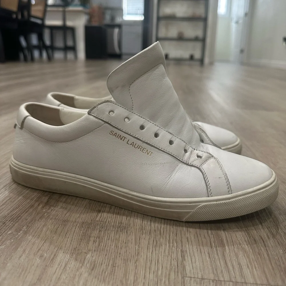 Saint Laurent white Andy sneakers - Picture 2 of 8